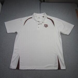 Texas‎ A&M Aggies Polo Shirt Mens XL White Knights Apparel NCAA